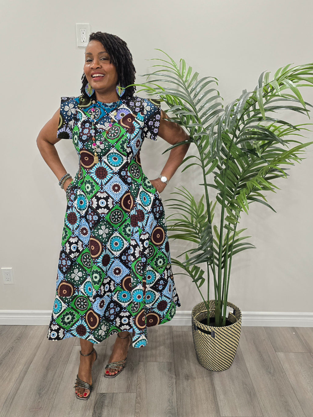 Ankara Midi Dress