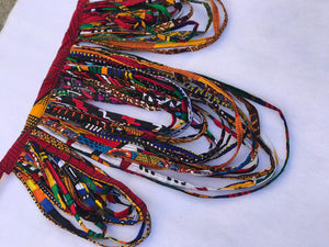 Multi-strand Ankara Neckpiece/Cape