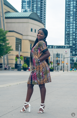 African Tie Dye Maxi Dress / Adire fashion / African Print
